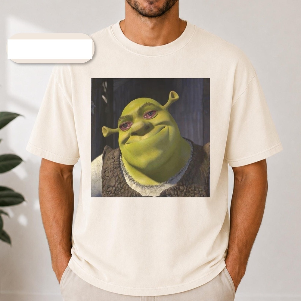 Shrek Meme Shirt, Funny Shrek Tee, Tired Shrek Face Shirt